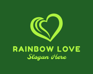 Eco Love Heart logo design