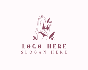 Dermatology - Woman Body Lingerie logo design