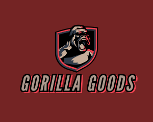 Gorilla - Angry Gorilla Shield logo design