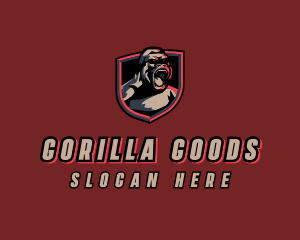 Angry Gorilla Shield logo design