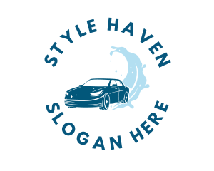 Splash - Blue Auto Car Wash logo design