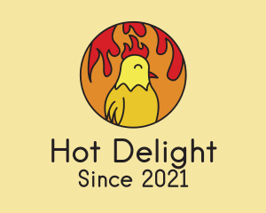 Spicy Chicken Flames logo design