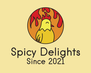 Spicy Chicken Flames logo design