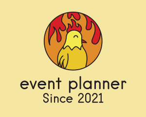 Roast - Spicy Chicken Flames logo design