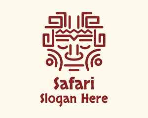 Mayan Tribal Face Logo