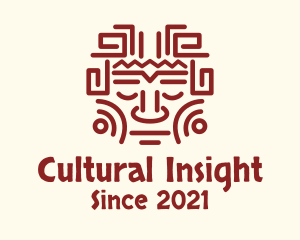 Mayan Tribal Face logo design