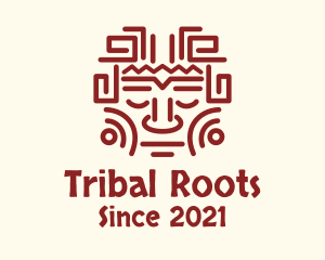 Mayan Tribal Face logo design