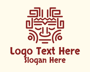 Mayan Tribal Face Logo