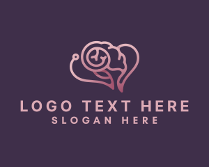 Brain Mental Health Psychologist logo design