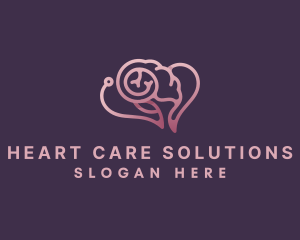 Brain Mental Health Psychologist logo design