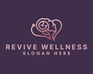 Recovery - Brain Mental Health Psychologist logo design