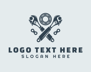 Hex Nut - Mechanic Wrench Repair logo design