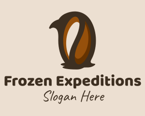 Antarctic - Penguin Coffee Bean logo design