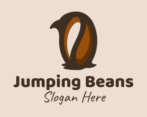 Penguin Coffee Bean logo design