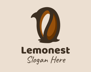 Brown - Penguin Coffee Bean logo design