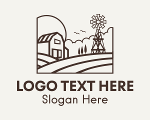 Agriculture - Rustic Windmill Farm logo design