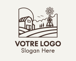 Rustic Windmill Farm Logo