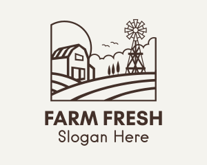 Rustic Windmill Farm logo design