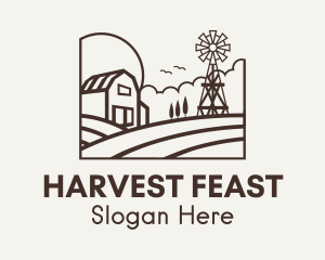 Rustic Windmill Farm logo design