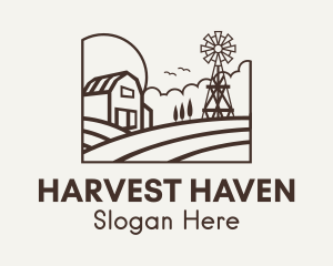 Rustic Windmill Farm logo design