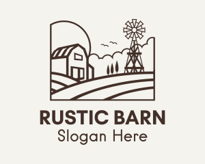 Rustic Windmill Farm logo design