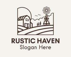 Rustic Windmill Farm logo design