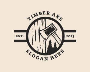 Axe Tree Logger logo design