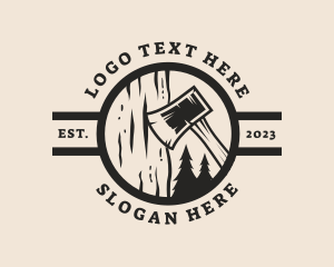 Axe Tree Logger Logo