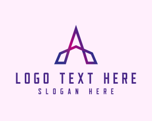 Telecommunication - Cyber Gaming Letter A logo design