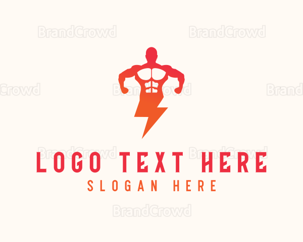 Power Lightning Superhero Logo