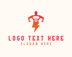 Power Lightning Superhero Logo