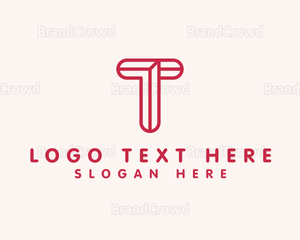 Modern Minimalist Letter T Logo