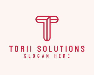 Professional Company Letter T logo design