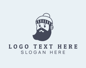 Vlogger - Hipster Man Beard logo design