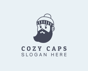 Hipster Man Beard logo design