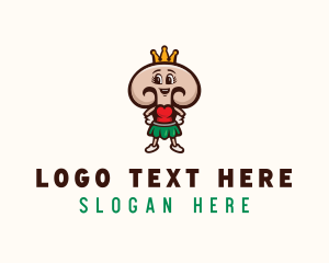 Food - Lady Mushroom Mascot logo design