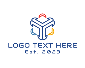 Team - Modern Creative Cube logo design