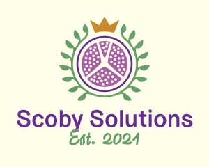 Scoby - Fruit Crown Laurel Leaf logo design