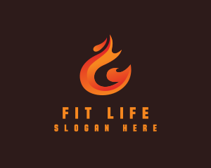 Roast - Fire Grill Flame logo design