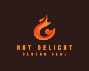 Fire Grill Flame logo design