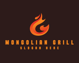 Fire Grill Flame logo design