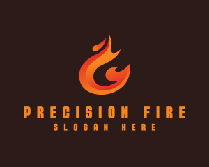 Fire Grill Flame logo design