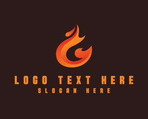 Flame - Fire Grill Flame logo design