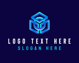 Developer - Cube Technology Developer logo design