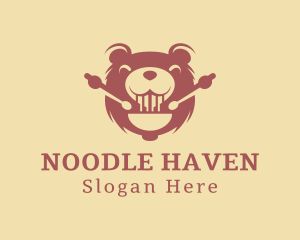 Noodle - Ramen Noodle Bear logo design