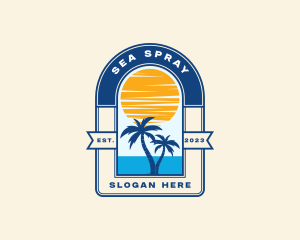 Beach Palm Tree logo design