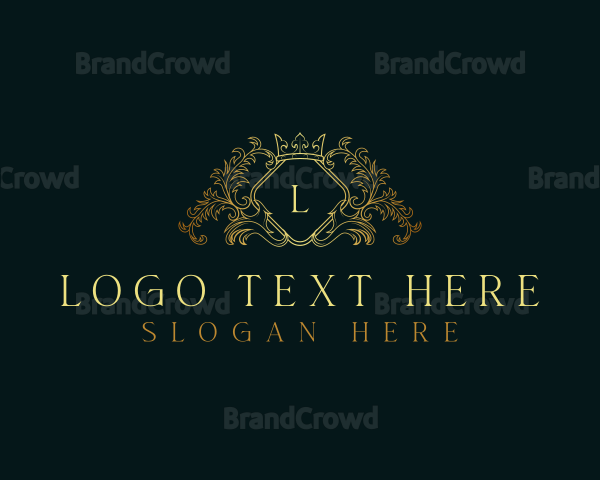 Gold Wreath Crown Logo
