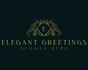 Gold Wreath Crown logo design