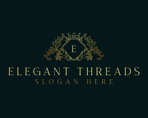 Gold Wreath Crown logo design