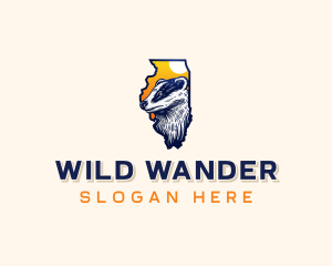 Illinois Wildlife Badger logo design